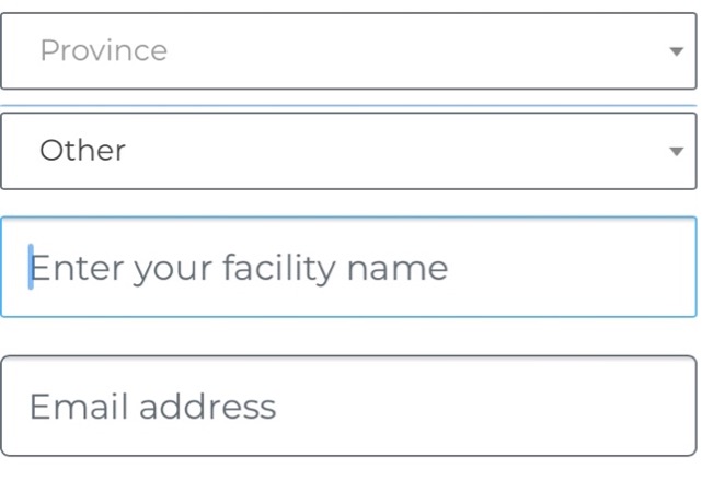 Enter facility name